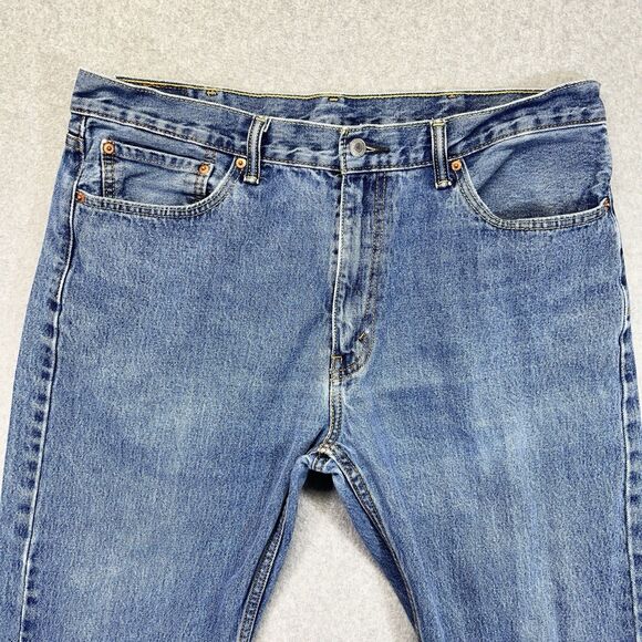 Levi’s 505 Men’s Jeans Blue 38x34 Straight Leg Regular Fit Denim Pants - Picture 3 of 15